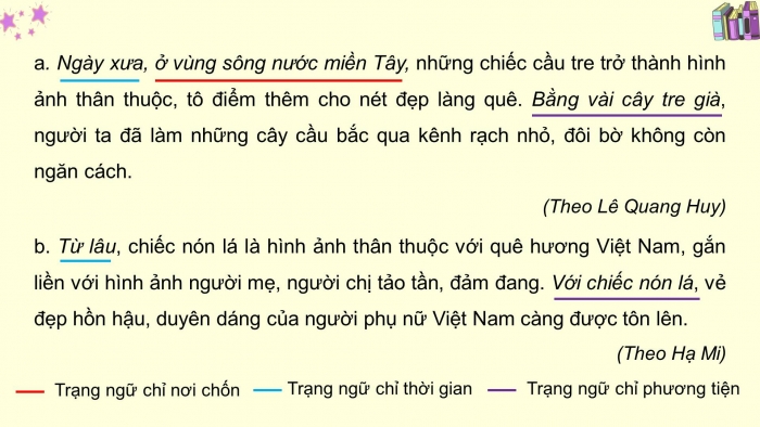 Giáo án điện tử Tiếng Việt 4 kết nối Bài 17 Luyện từ và câu: Trạng ngữ chỉ phương tiện