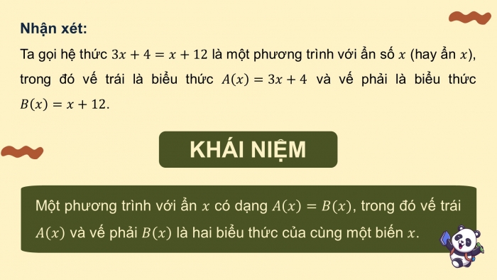 Giáo án điện tử Toán 8 cánh diều Chương 7 Bài 1: Phương trình bậc nhất một ẩn