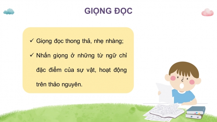 Giáo án điện tử Tiếng Việt 4 chân trời CĐ 7 Bài 4 Đọc: Thảo nguyên bao la