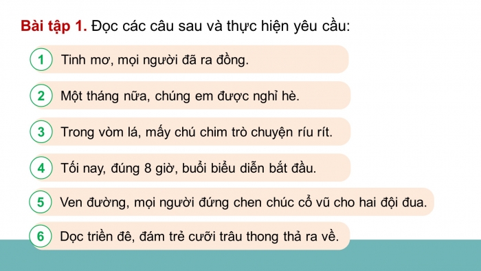 Giáo án điện tử Tiếng Việt 4 chân trời CĐ 7 Bài 7 Luyện từ và câu: Trạng ngữ chỉ thời gian, nơi chốn