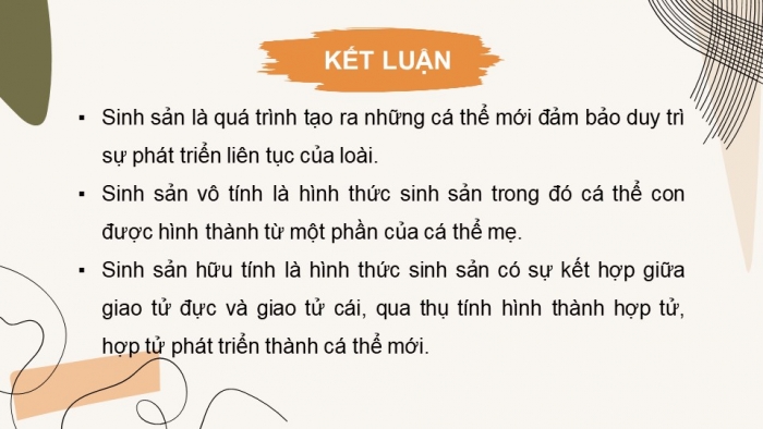 Giáo án điện tử Sinh học 11 chân trời Bài 23: Khái quát về sinh sản ở sinh vật