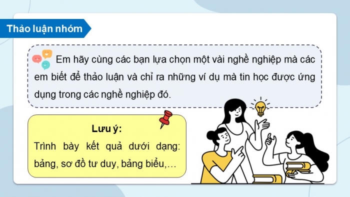 Giáo án điện tử Tin học 8 kết nối Bài 16: Tin học với nghề nghiệp