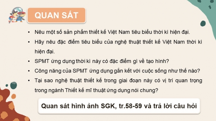 Giáo án điện tử Mĩ thuật 8 kết nối Bài 14: Nghệ thuật thiết kế Việt Nam thời kì hiện đại