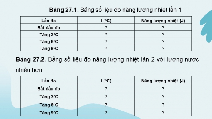 Giáo án điện tử KHTN 8 kết nối Bài 27: Thực hành đo năng lượng nhiệt bằng joulemeter
