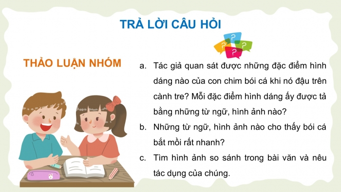 Giáo án điện tử Tiếng Việt 4 chân trời CĐ 7 Bài 8 Viết: Luyện tập quan sát, tìm ý cho bài văn miêu tả con vật