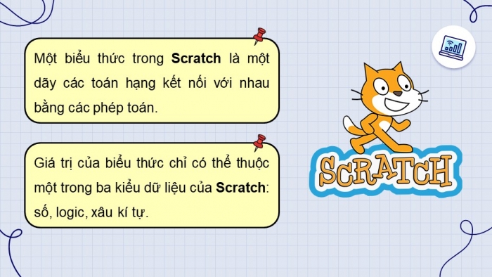 Giáo án điện tử Tin học 8 cánh diều Chủ đề F Bài 3: Sử dụng biểu thức trong chương trình