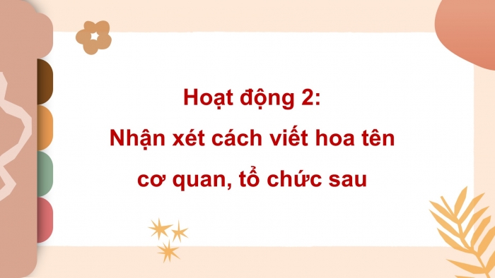 Giáo án điện tử Tiếng Việt 4 kết nối Bài 23 Luyện từ và câu: Luyện tập viết tên cơ quan, tổ chức