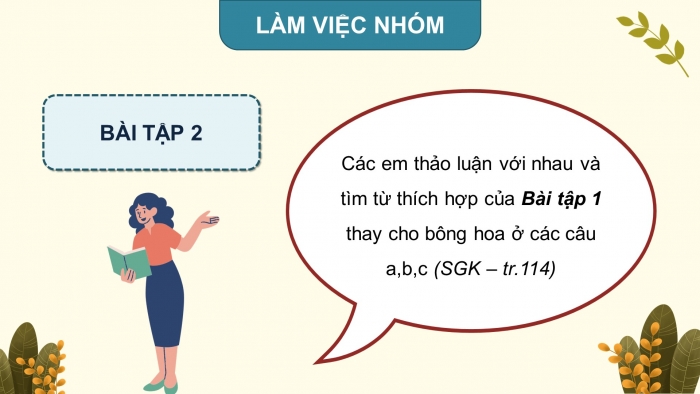 Giáo án điện tử Tiếng Việt 4 kết nối Bài 25 Luyện từ và câu: Lựa chọn từ ngữ