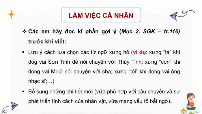 Giáo án điện tử Tiếng Việt 4 kết nối Bài 25 Viết: Viết đoạn văn tưởng tượng