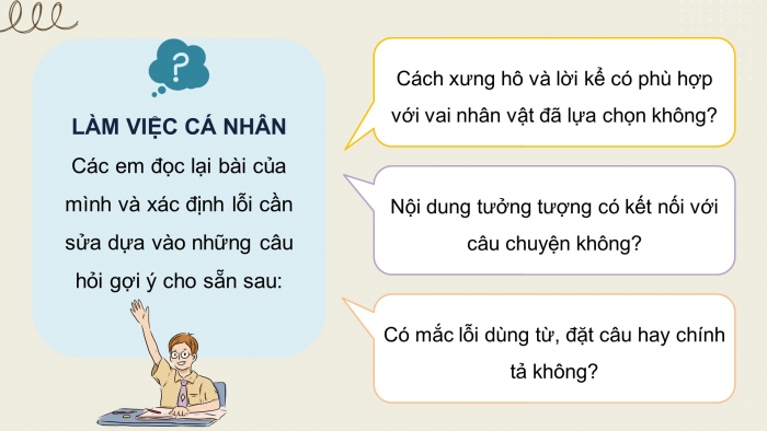 Giáo án điện tử Tiếng Việt 4 kết nối Bài 26 Viết: Trả bài viết đoạn văn tưởng tượng