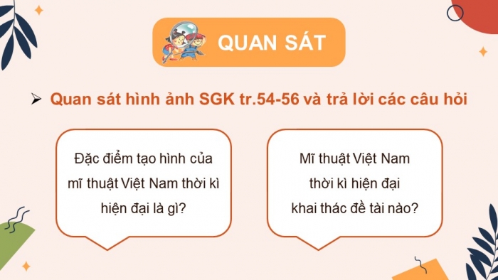 Giáo án điện tử Mĩ thuật 8 kết nối Bài 13: Một số tác giả, tác phẩm mĩ thuật Việt Nam thời kì hiện đại 