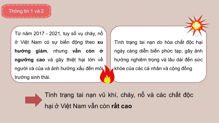 Giáo án điện tử Công dân 8 chân trời Bài 9: Phòng ngừa tai nạn vũ khí, cháy, nổ và các chất độc hại