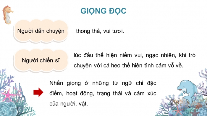 Giáo án điện tử Tiếng Việt 4 chân trời CĐ 8 Bài 1 Đọc: Cá heo ở biển Trường Sa