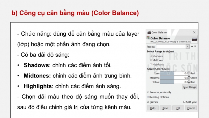 Giáo án điện tử Tin học ứng dụng 11 kết nối Bài 26: Công cụ tinh chỉnh màu sắc và công cụ chọn