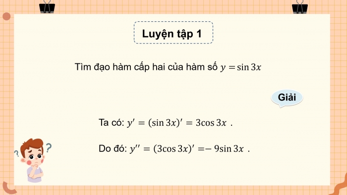 Giáo án điện tử Toán 11 cánh diều Chương 7 Bài 3: Đạo hàm cấp hai