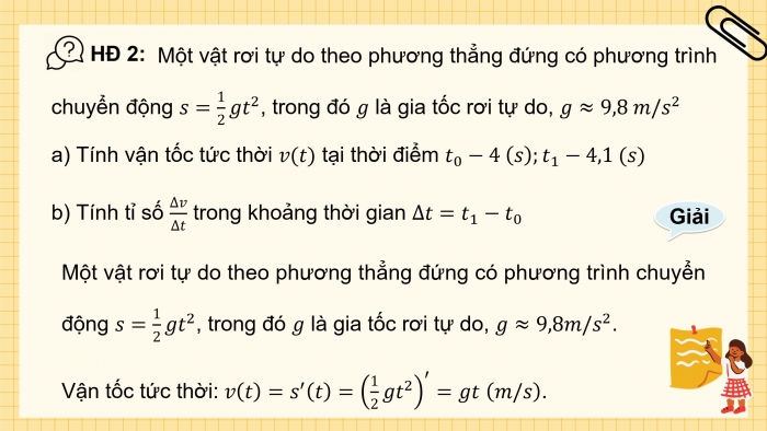 Giáo án điện tử Toán 11 cánh diều Chương 7 Bài 3: Đạo hàm cấp hai