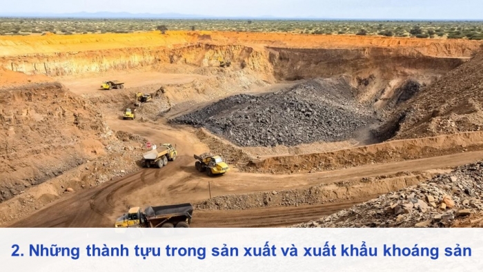Giáo án điện tử Địa lí 11 cánh diều Bài 31: Thực hành: Tìm hiểu về công nghiệp khai thác khoáng sản của Cộng hòa Nam Phi 