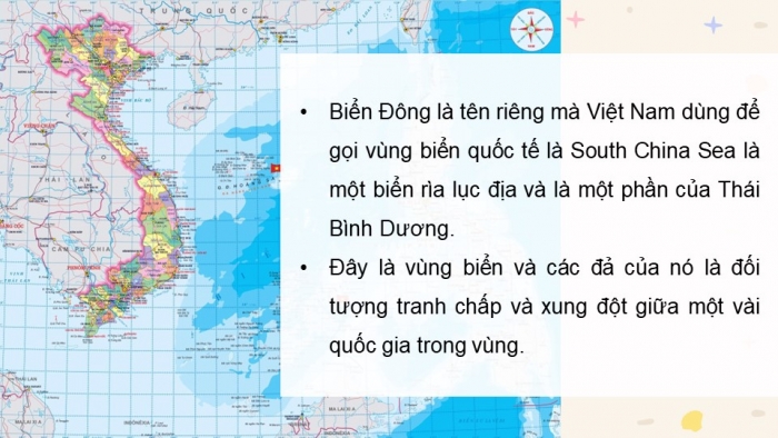 Giáo án điện tử Địa lí 8 cánh diều Bài 11: Phạm vi Biển Đông. Các vùng biển đảo. Đặc điểm tự nhiên vùng biển đảo Việt Nam