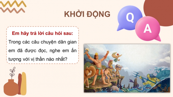 Giáo án điện tử Tiếng Việt 4 cánh diều Bài 18 Nói và nghe 1: Kể chuyện: Lửa thần