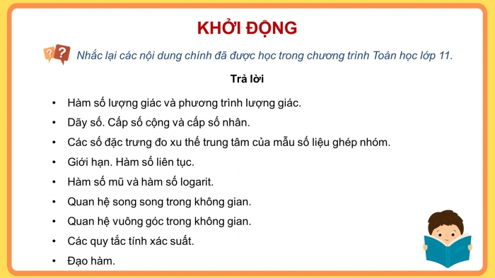 Giáo án điện tử Toán 11 kết nối: Bài tập ôn tập cuối năm