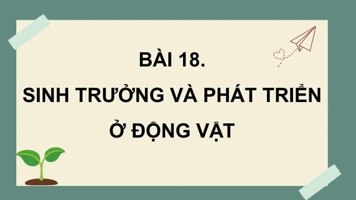 Giáo án điện tử Sinh học 11 cánh diều Bài 18: Sinh trưởng và phát triển ở động vật (P2)