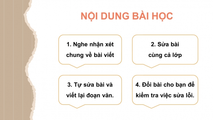 Giáo án điện tử Tiếng Việt 4 cánh diều Bài 17 Viết 2: Trả bài viết báo cáo