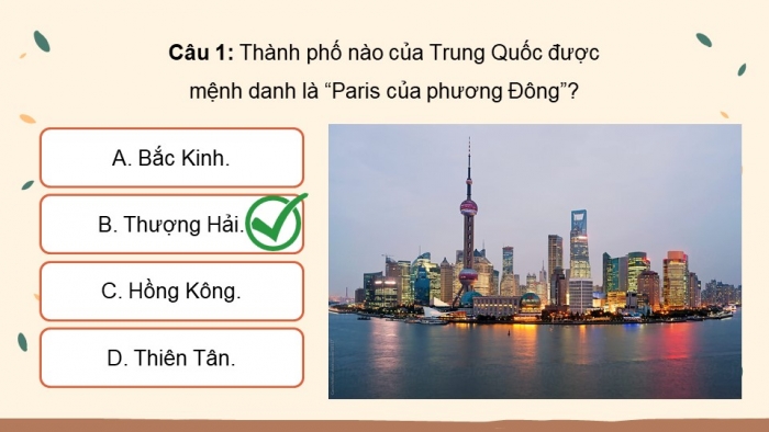 Giáo án điện tử Địa lí 11 chân trời Bài 27: Thực hành: Tìm hiểu sự thay đổi của nền kinh tế tại vùng duyên hải Trung Quốc