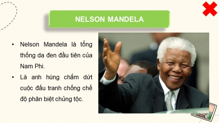 Giáo án điện tử Địa lí 11 chân trời Bài 29: Vị trí địa lí, điều kiện tự nhiên, dân cư và xã hội Cộng hoà Nam Phi (P1)