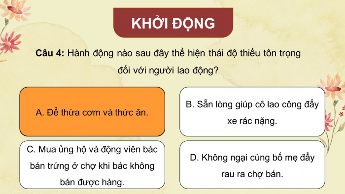 Giáo án điện tử HĐTN 8 chân trời (bản 2) Chủ đề 8: Tìm hiểu hứng thú nghề nghiệp và định hướng học tập, rèn luyện - Hoạt động 5, 6