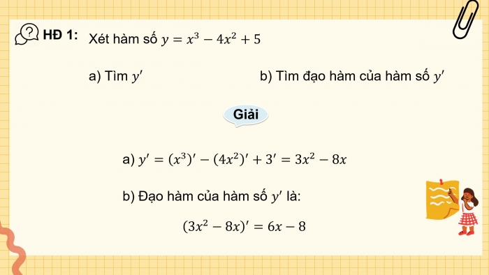 Giáo án điện tử Toán 11 cánh diều Chương 7 Bài 3: Đạo hàm cấp hai