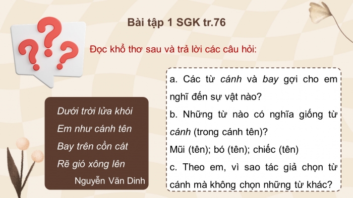 Giáo án điện tử Tiếng Việt 4 cánh diều Bài 16 Luyện từ và câu 1: Luyện tập về lựa chọn từ ngữ
