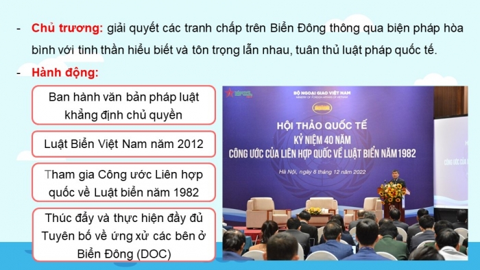 Giáo án điện tử Lịch sử 11 cánh diều Bài 13: Việt Nam và Biển Đông (P3)