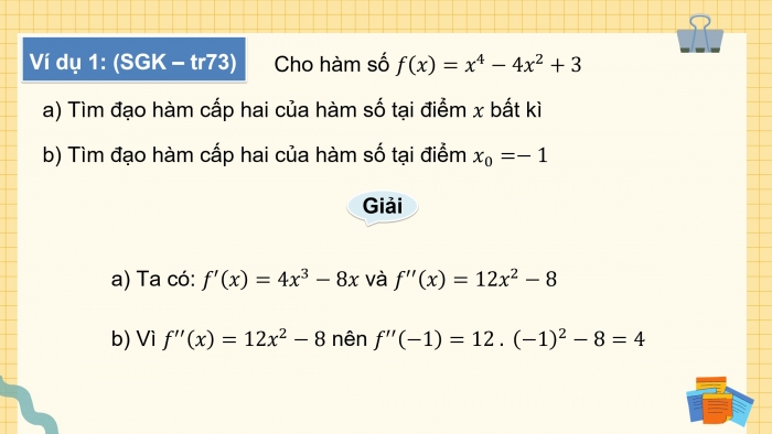 Giáo án điện tử Toán 11 cánh diều Chương 7 Bài 3: Đạo hàm cấp hai