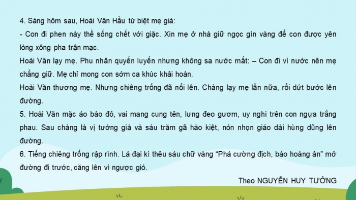 Giáo án điện tử Tiếng Việt 4 cánh diều Bài 16 Nói và nghe 1: Kể chuyện: Lên đường