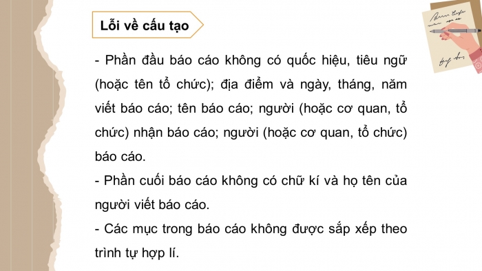 Giáo án điện tử Tiếng Việt 4 cánh diều Bài 17 Viết 2: Trả bài viết báo cáo