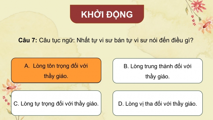 Giáo án điện tử HĐTN 8 chân trời (bản 2) Chủ đề 8: Tìm hiểu hứng thú nghề nghiệp và định hướng học tập, rèn luyện - Hoạt động 5, 6