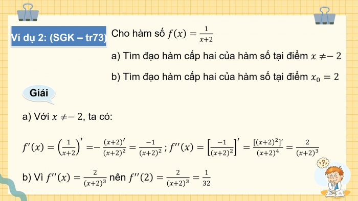 Giáo án điện tử Toán 11 cánh diều Chương 7 Bài 3: Đạo hàm cấp hai