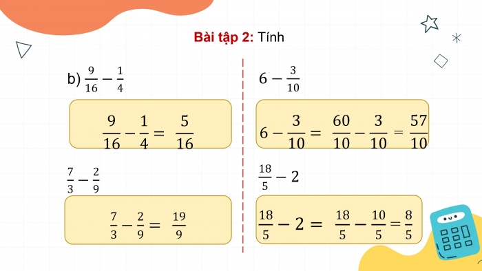 Giáo án điện tử Toán 4 cánh diều Bài 93: Ôn tập về phân số và các phép tính với phân số