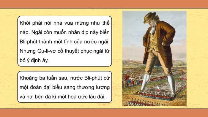 Giáo án điện tử Tiếng Việt 4 cánh diều Bài 17 Nói và nghe 1: Kể chuyện: Gu-li-vơ ở xứ sở tí hon