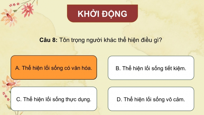 Giáo án điện tử HĐTN 8 chân trời (bản 2) Chủ đề 8: Tìm hiểu hứng thú nghề nghiệp và định hướng học tập, rèn luyện - Hoạt động 5, 6