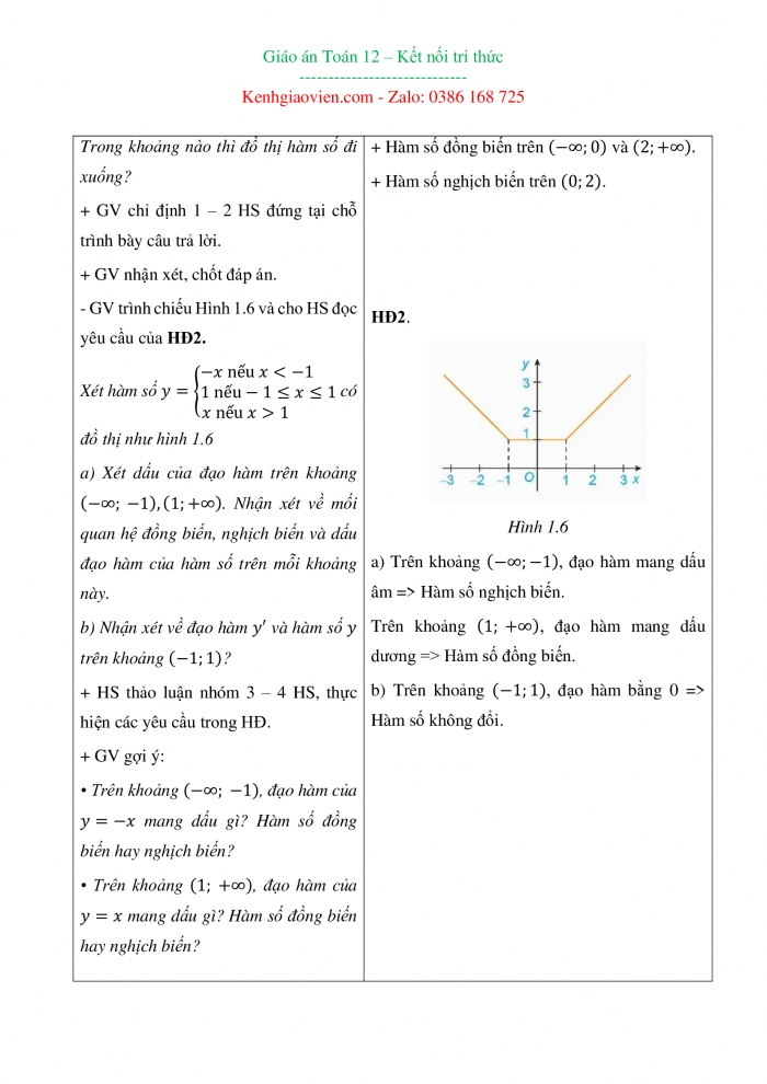 Giáo án toán 12 kết nối tri thức