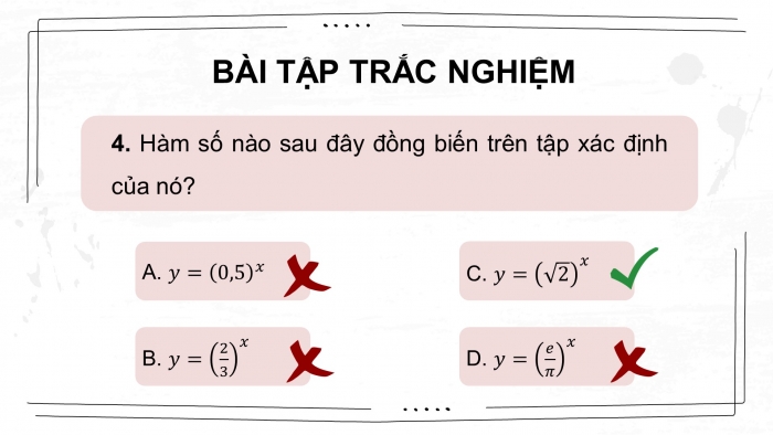 Giáo án điện tử Toán 11 cánh diều: Bài tập cuối chương 6