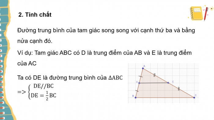 Giáo án powerpoint dạy thêm Toán 8 cánh diều Chương 8 Bài 3: Đường trung bình của tam giác