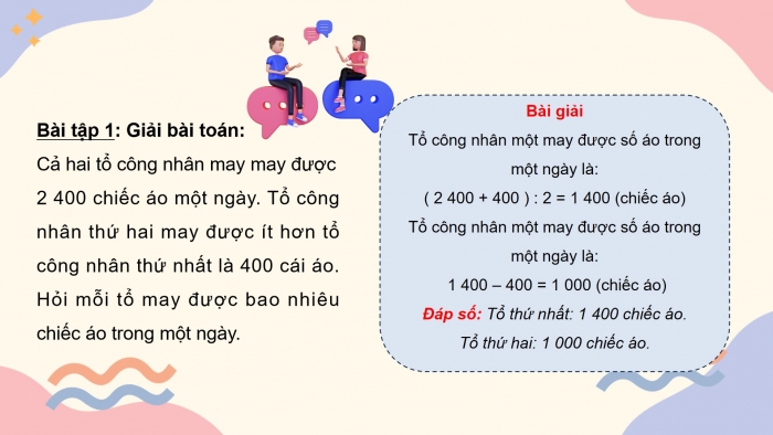 Giáo án powerpoint dạy thêm Toán 4 chân trời Bài 42: Tìm hai số khi biết tổng và hiệu của hai số đó