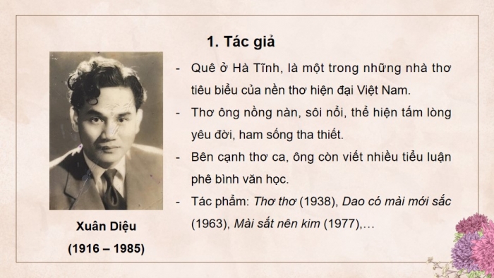 Giáo án powerpoint dạy thêm Ngữ văn 8 kết nối Bài 8: Nhà thơ của quê hương làng cảnh Việt Nam