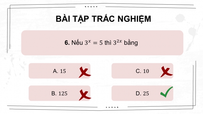 Giáo án điện tử Toán 11 cánh diều: Bài tập cuối chương 6