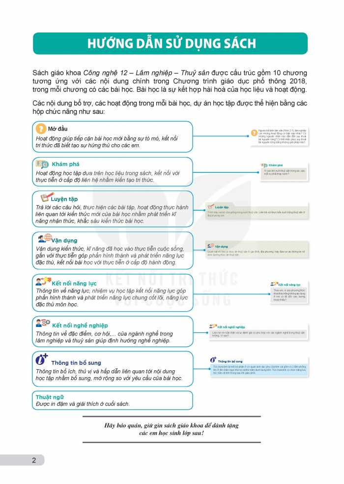 Tải PDF shs Công nghệ 12 - Lâm nghiệp - Thuỷ sản Kết nối tri thức
