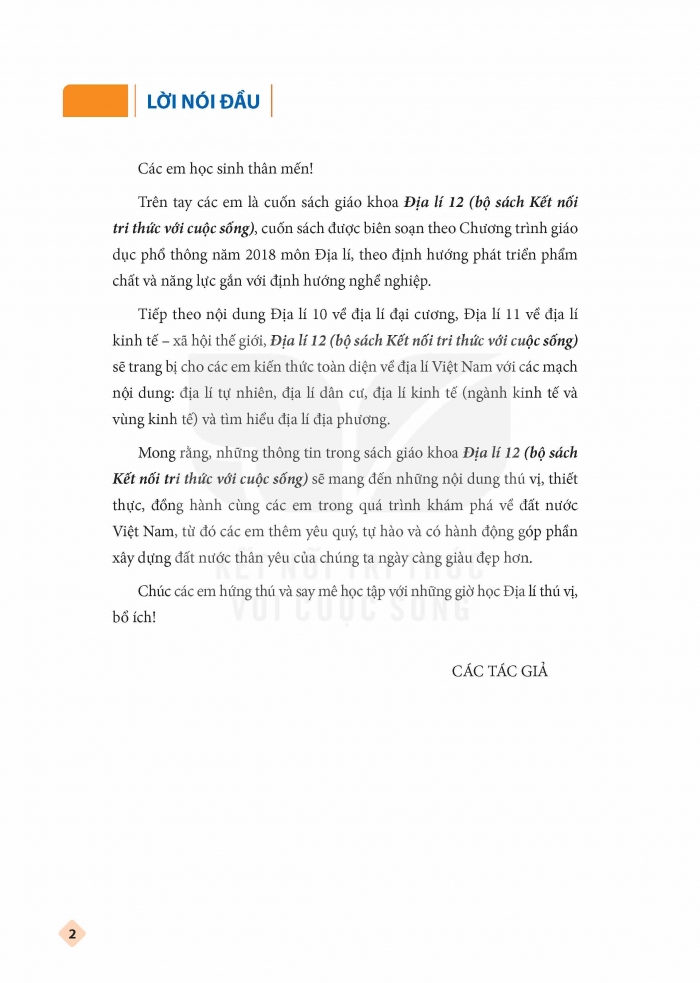 Tải PDF shs Địa lí 12 Kết nối tri thức