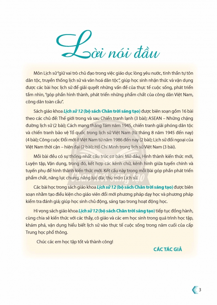 Tải PDF shs Lịch sử 12 Chân trời sáng tạo 