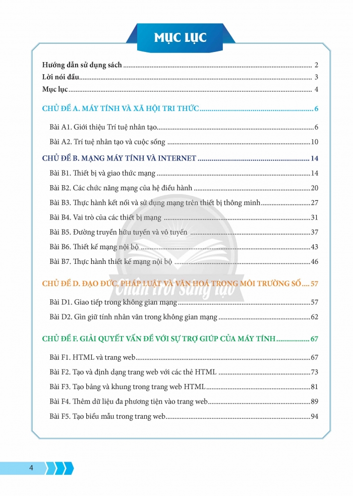 Tải PDF shs Tin học 12 - Định hướng Khoa học máy tính Chân trời sáng tạo